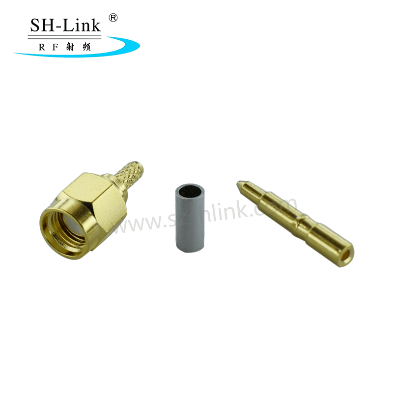 RF SMA coaxial male connector for RG316 RG174 cable